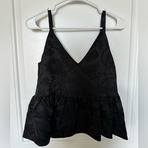 Express floral jacquard babydoll top